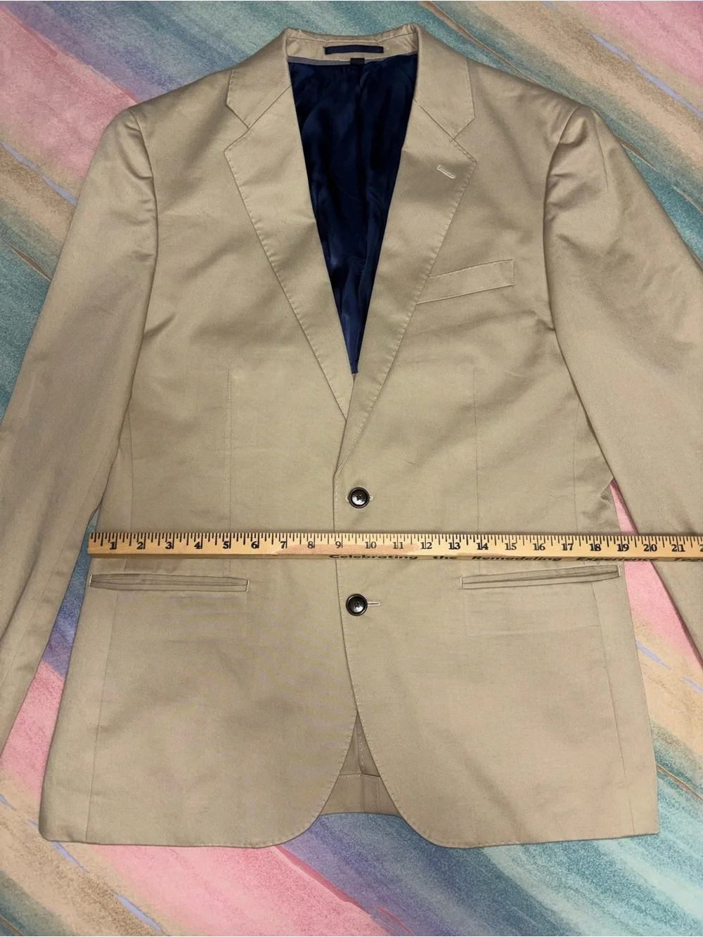 J. Crew Ludlow Slim tan Italian Suit (Jacket/Pants) size 40S cotton